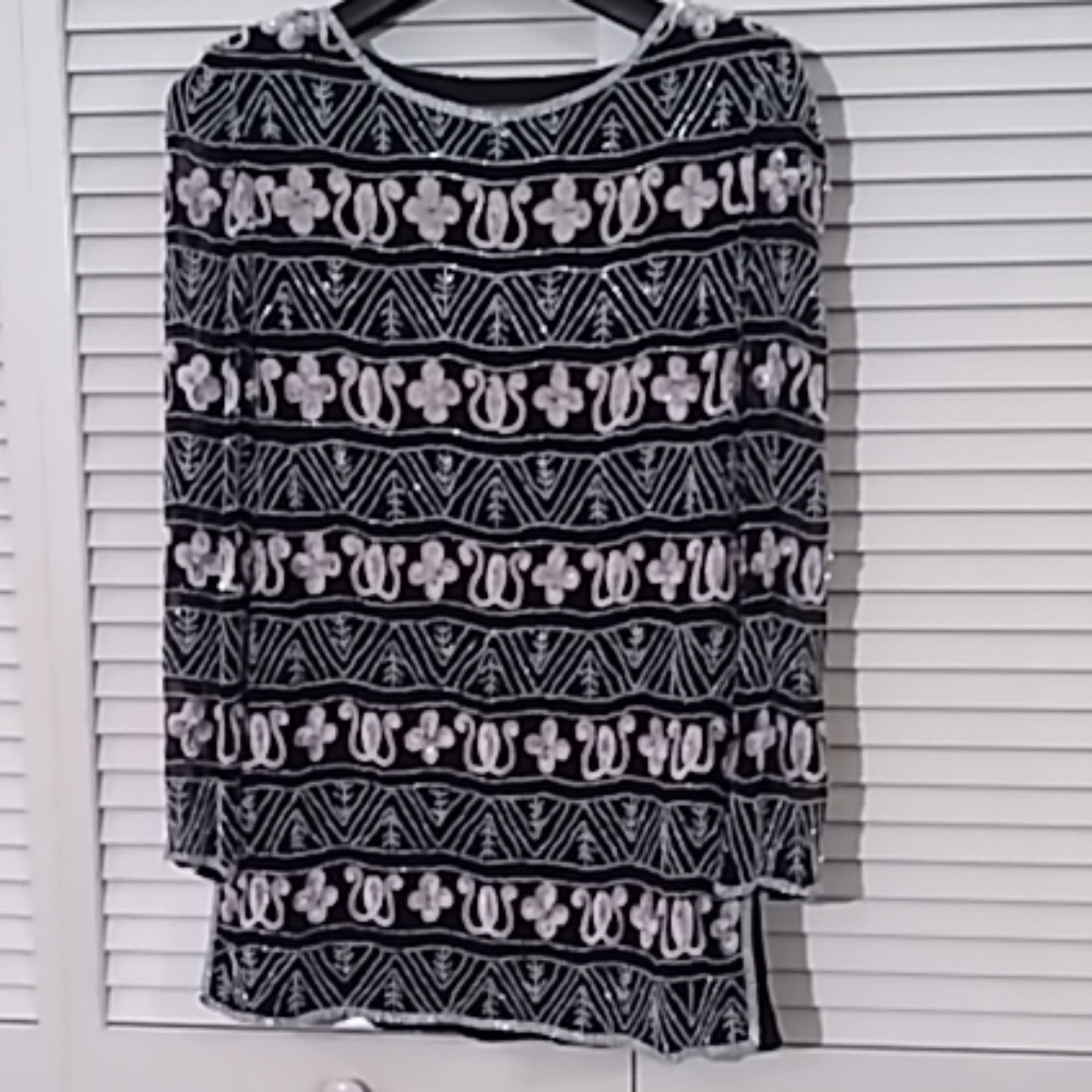 Adrianna Papell Beaded Evening Tunic